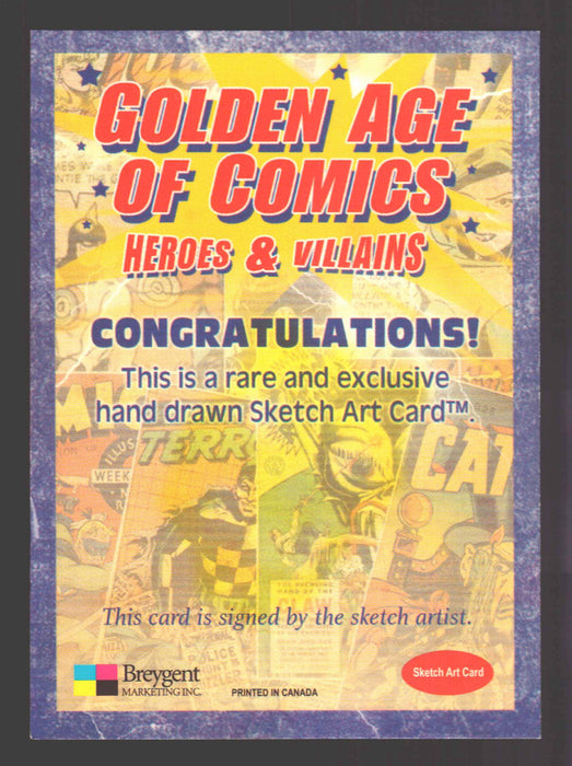 Golden Age of Comics Heroes & Villains Artist Sketch Card Breygent - TvMovieCards.com
