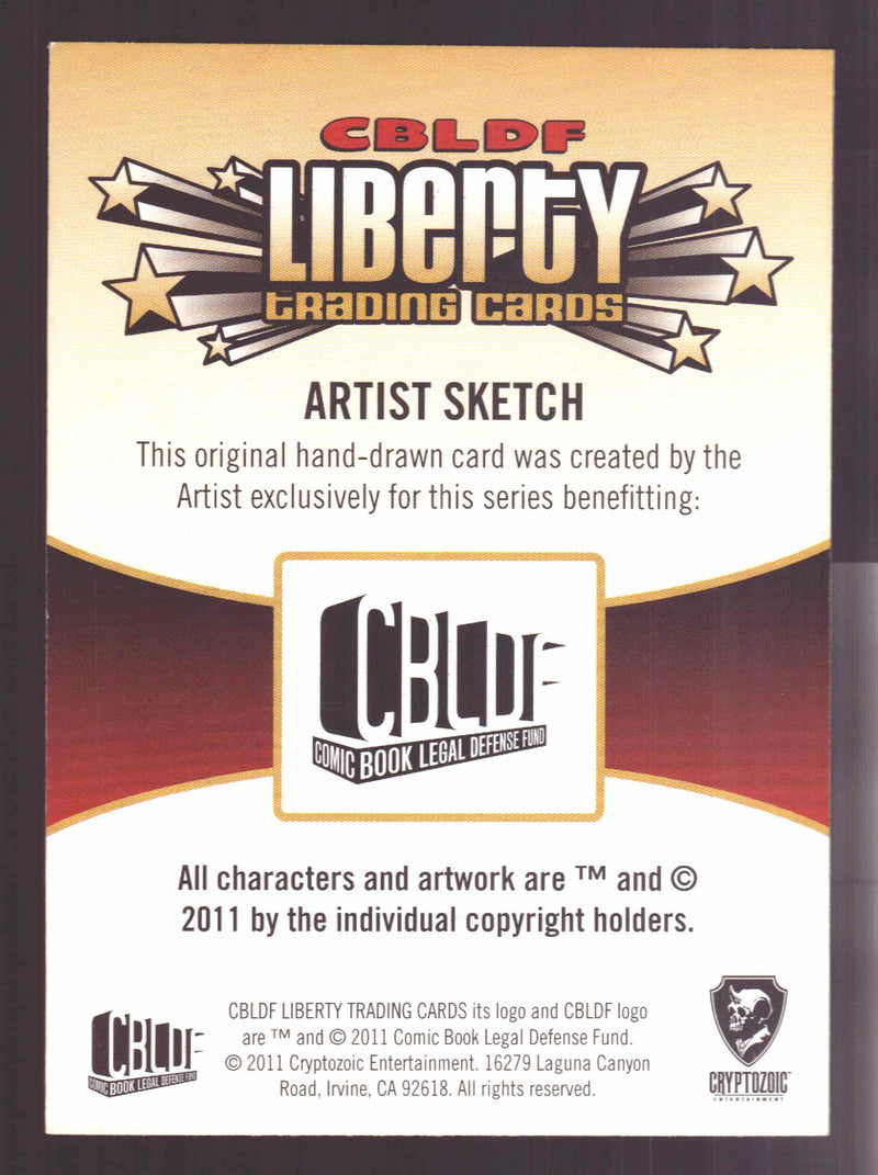 2011 Cryptozoic CBLDF Liberty Artist Sketch Trading Card by Dan Smith - TvMovieCards.com