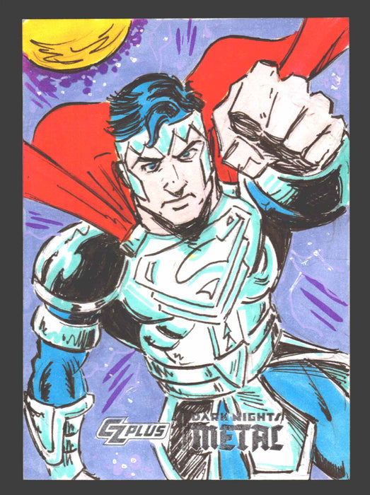 2024 CZX Dark Nights Metal Artist Sketch Trading Card by Louis Womble
