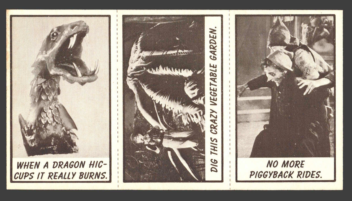 1963 Monster Laffs Midgees Trading Card Panel of 3 Cards #46 #108 #22 - TvMovieCards.com