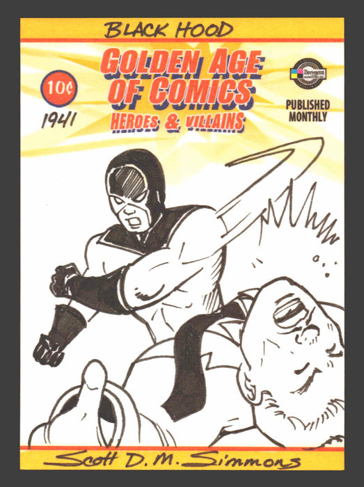 Golden Age of Comics Heroes & Villains Artist Sketch Card Breygent Scott D.M. Si - TvMovieCards.com