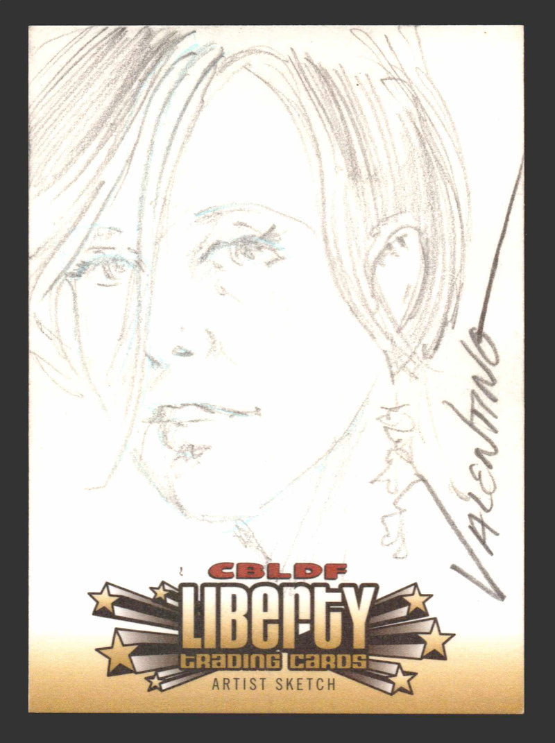 2011 Cryptozoic CBLDF Liberty Artist Sketch Card by Valentino - TvMovieCards.com