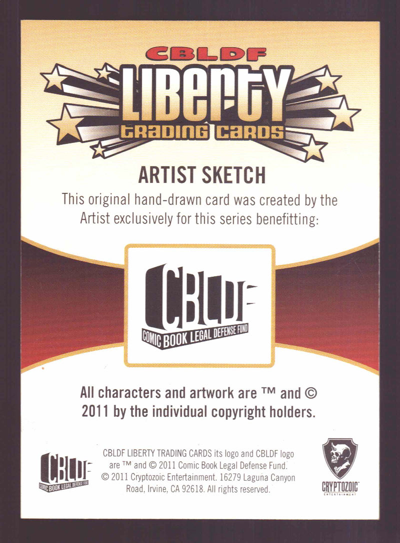 2011 Cryptozoic CBLDF Liberty Artist Sketch Card by Joel Carroll   - TvMovieCards.com