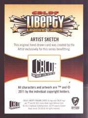 2011 Cryptozoic CBLDF Liberty Artist Sketch Card by Valentino - TvMovieCards.com