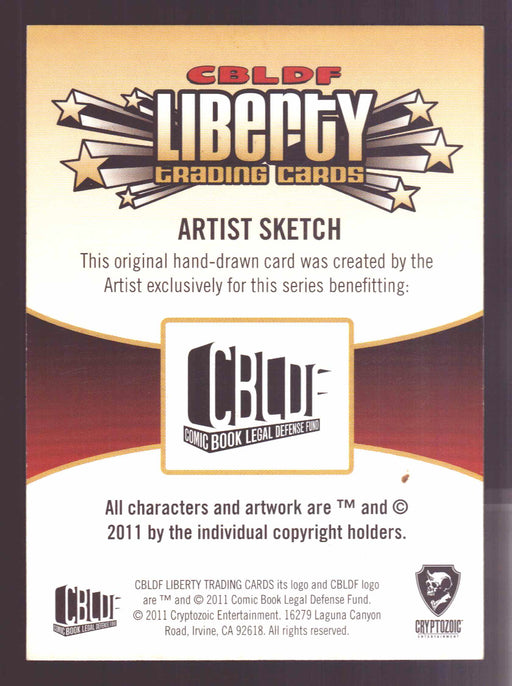 2011 Cryptozoic CBLDF Liberty Artist Sketch Card by Valentino - TvMovieCards.com