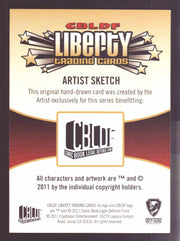 2011 Cryptozoic CBLDF Liberty Artist Sketch Trading Card by Chris Giarrusso - TvMovieCards.com