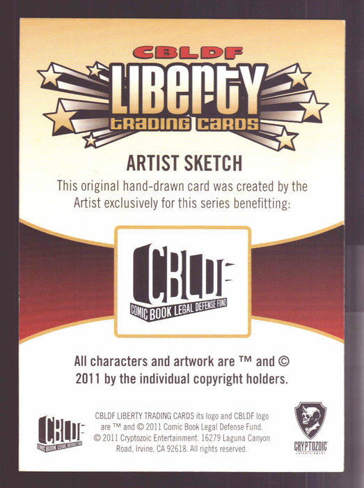 2011 Cryptozoic CBLDF Liberty Artist Sketch Trading Card by Chris Giarrusso - TvMovieCards.com