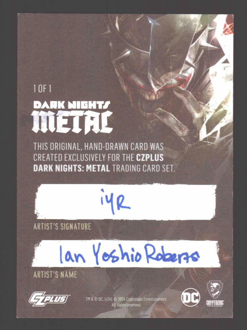2024 CZX Dark Nights Metal Artist Sketch Trading Card by Ian Yoshio Roberts - TvMovieCards.com