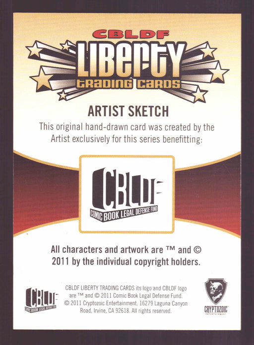 2011 Cryptozoic CBLDF Liberty Artist Sketch Card by Joel Carroll   - TvMovieCards.com