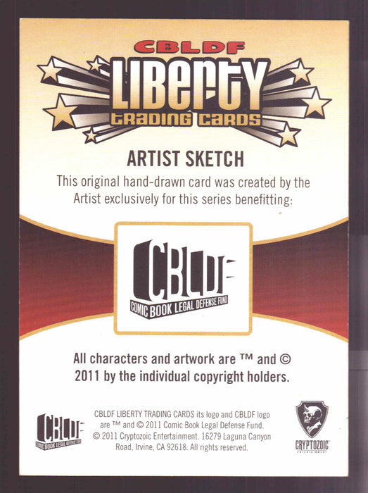 2011 CBLDF Comic Book Legal Defense Fund Liberty Artist Sketch Trading Card - TvMovieCards.com