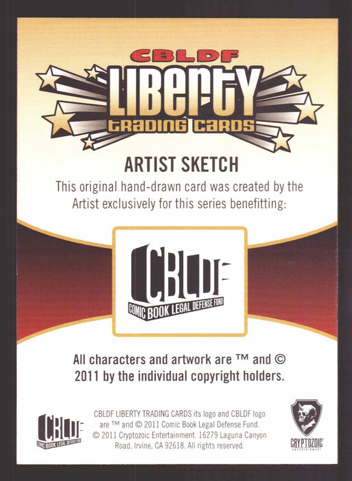 2011 Cryptozoic CBLDF Liberty Artist Sketch Card by Vince Sunico   - TvMovieCards.com