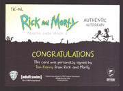 2019 Rick and Morty Season 2 TK-NL Tom Kenny as Nazi Leader Autograph Card   - TvMovieCards.com