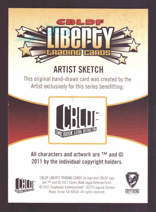 2011 Cryptozoic CBLDF Liberty Artist Sketch Trading Card by Mickey Clausen MAC   - TvMovieCards.com