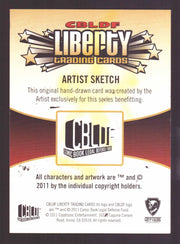 2011 Cryptozoic CBLDF Liberty Artist Sketch Trading Card by Mickey Clausen   - TvMovieCards.com