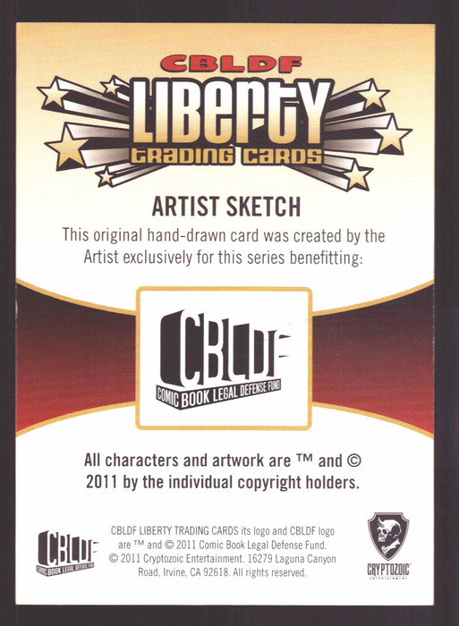 2011 CBLDF Comic Book Legal Defense Fund Liberty Artist Sketch Trading Card   - TvMovieCards.com