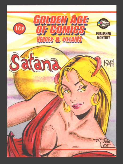 Golden Age of Comics Heroes & Villains Artist Sketch Card Breygent Tim Levandosk - TvMovieCards.com