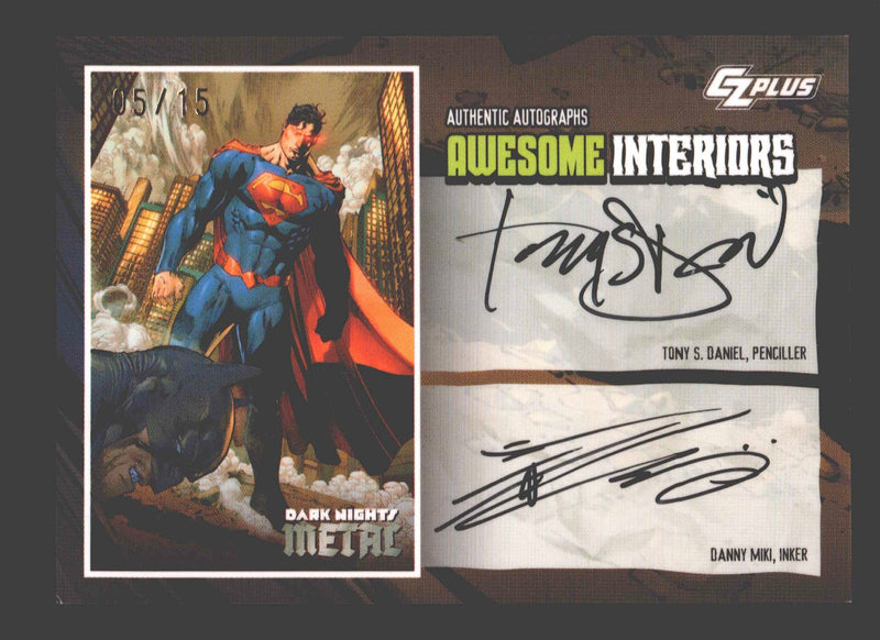 2024 CZX Dark Nights Metal Dual Autograph Card Tony S Daniel / Danny Miki - TvMovieCards.com