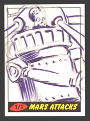 2012 Mars Attacks Heritage Artist Autograph Sketch Trading Card 1/1 Michael Zapa - TvMovieCards.com