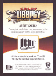 2011 CBLDF Comic Book Legal Defense Fund Liberty Artist Sketch Trading Card   - TvMovieCards.com
