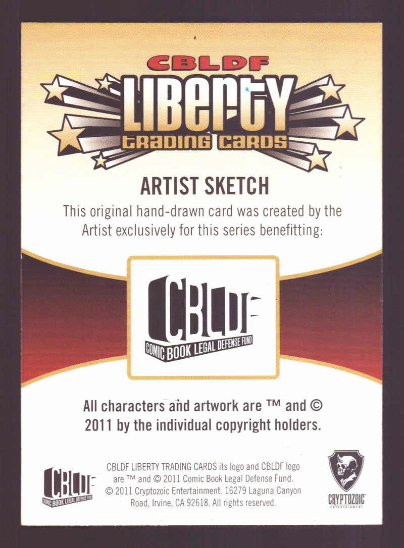2011 CBLDF Comic Book Legal Defense Fund Liberty Artist Sketch Trading Card   - TvMovieCards.com