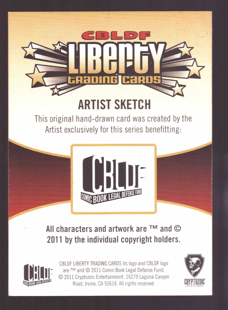 2011 CBLDF Liberty Artist Sketch Card Usagi Yojimbo by Kokkinakis Axilleas   - TvMovieCards.com