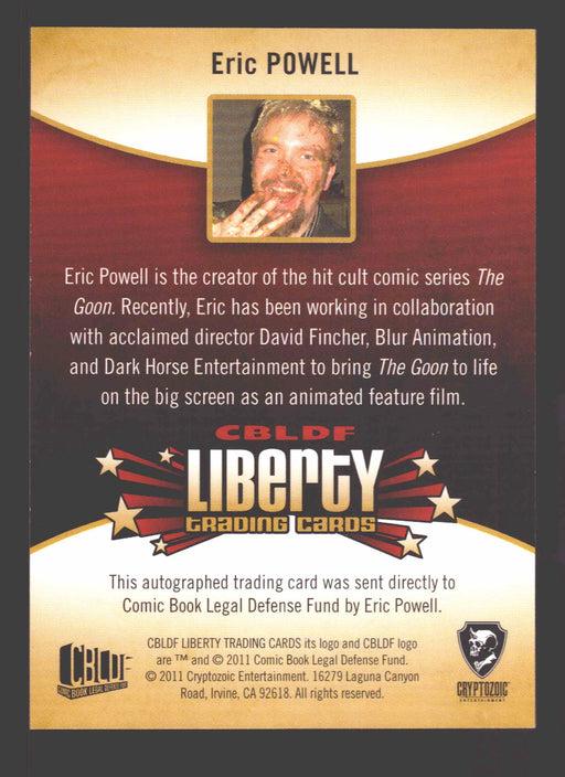 2011 Cryptozoic CBLDF Liberty Artist Eric Powell Autograph Card - TvMovieCards.com