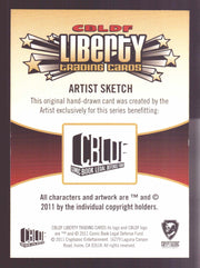 2011 Cryptozoic CBLDF Liberty Artist Sketch Trading Card by Chris Giarrusso - TvMovieCards.com