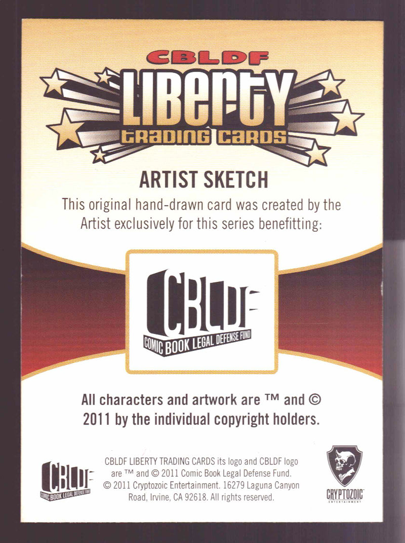 2011 Cryptozoic CBLDF Liberty Artist Sketch Trading Card by Chris Giarrusso - TvMovieCards.com
