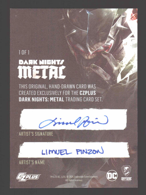 2024 CZX Dark Nights Metal Artist Sketch Trading Card by Limuel Pinzon - TvMovieCards.com