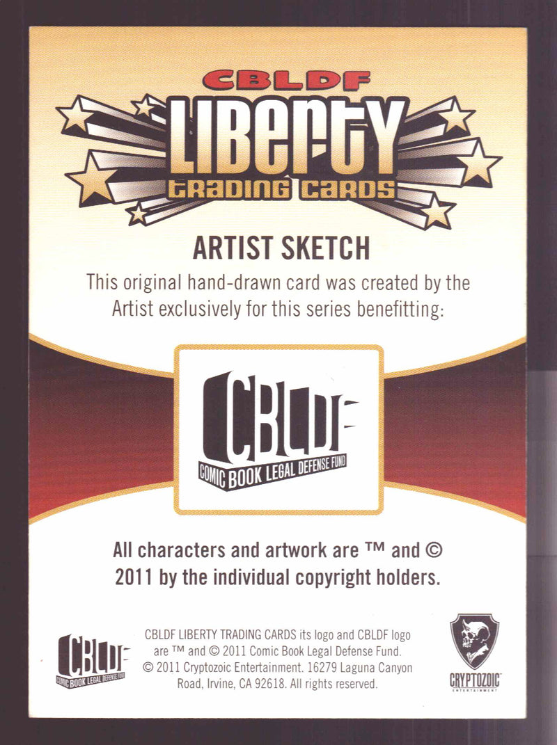 2011 Cryptozoic CBLDF Liberty Artist Sketch Trading Card by Chris Giarrusso - TvMovieCards.com