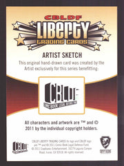 2011 Cryptozoic CBLDF Liberty Artist Sketch Card by James Kochalka - TvMovieCards.com
