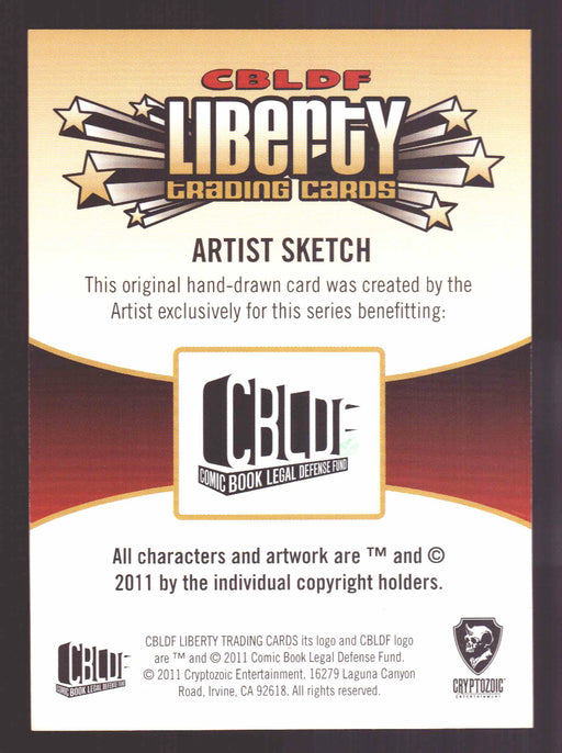 2011 Cryptozoic CBLDF Liberty Artist Sketch Card by James Kochalka - TvMovieCards.com