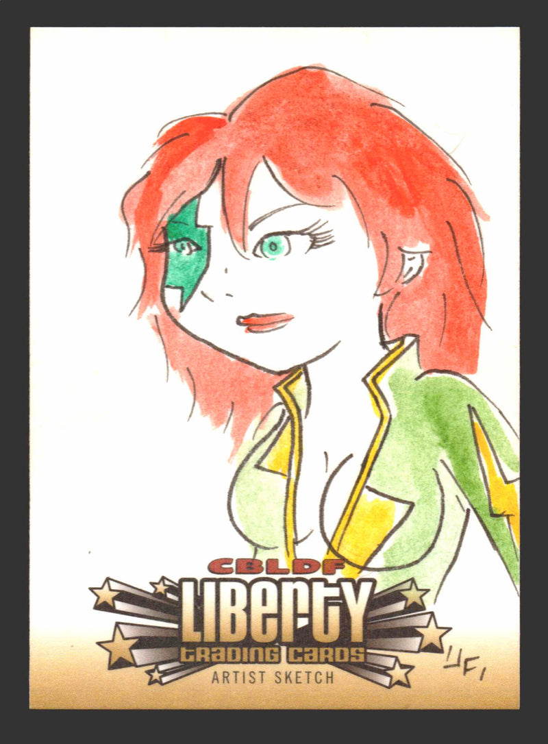 2011 Cryptozoic CBLDF Liberty Artist Sketch Card by Jerry Fleming   - TvMovieCards.com