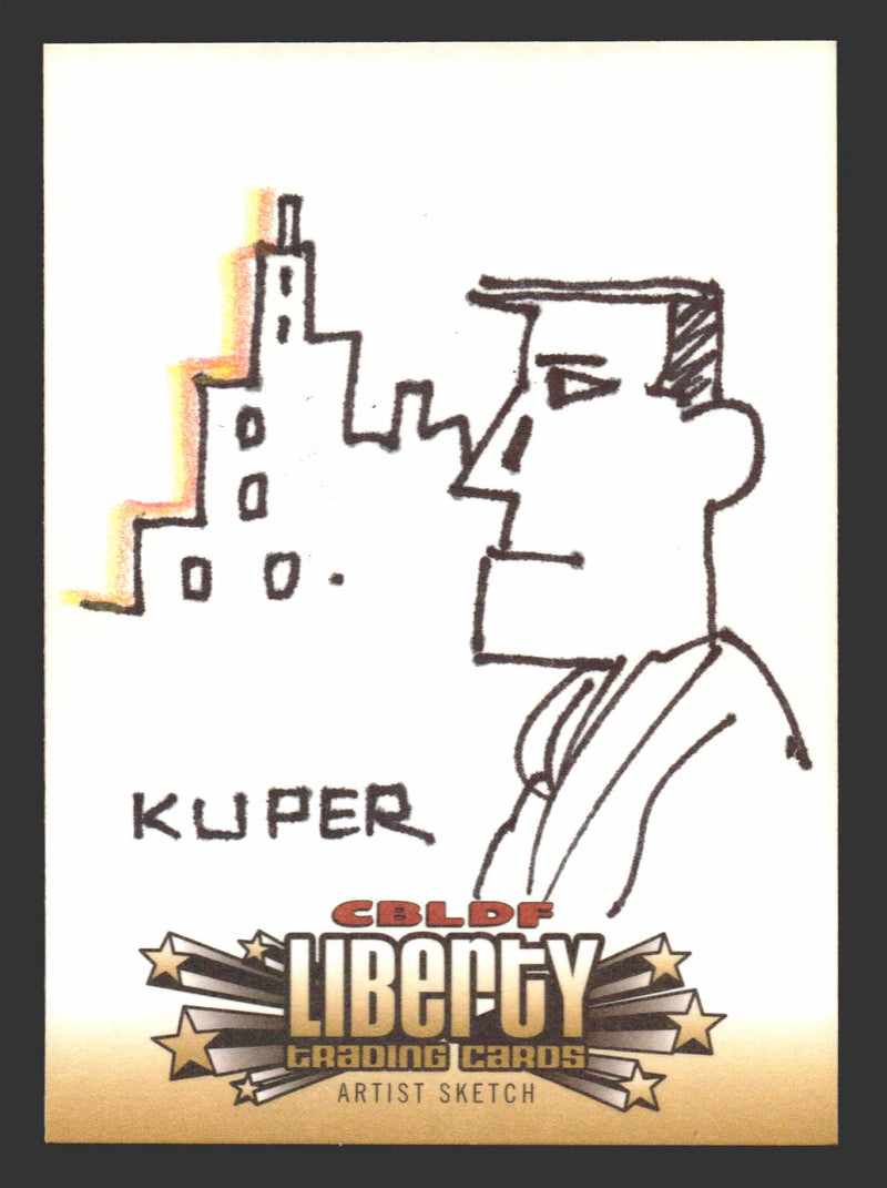 2011 Cryptozoic CBLDF Liberty Artist Sketch Card by Peter Kuper - TvMovieCards.com
