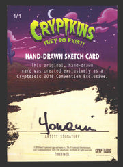 2018 Crypt kins Sketch Trading Card by Yonami Convention Exclusive Cryptozoic - TvMovieCards.com