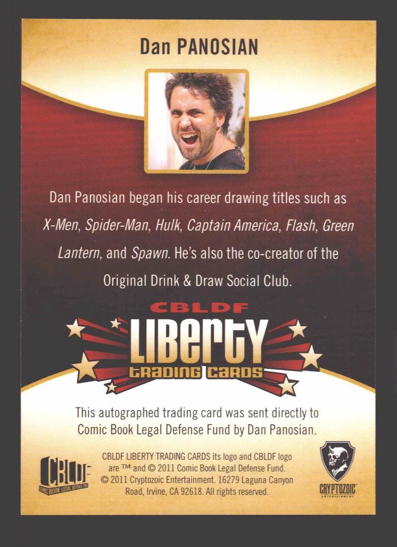 2011 Cryptozoic CBLDF Liberty Artist Dan Panosian Autograph Card - TvMovieCards.com