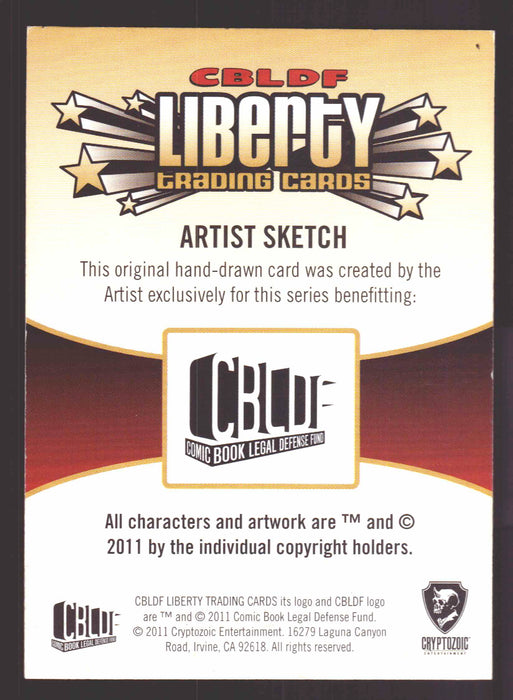 2011 CBLDF Comic Book Legal Defense Fund Liberty Artist Sketch Trading Card   - TvMovieCards.com