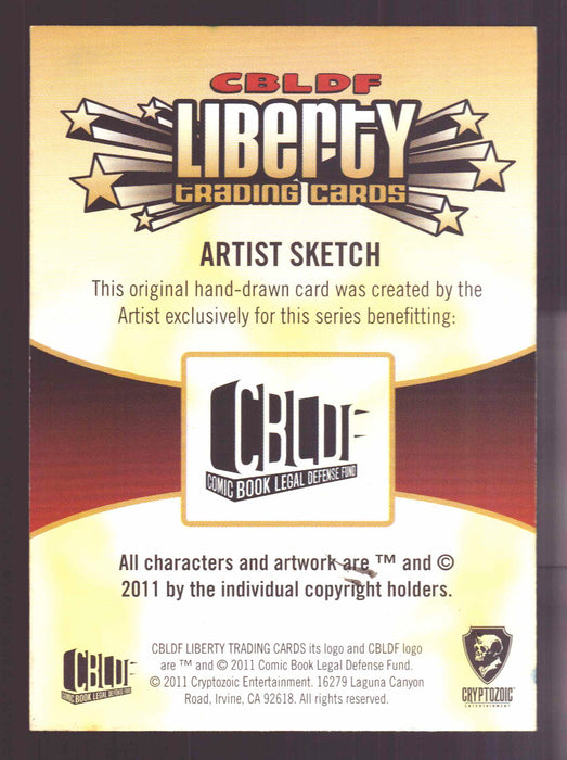 2011 CBLDF Comic Book Legal Defense Fund Liberty Artist Sketch Trading Card - TvMovieCards.com