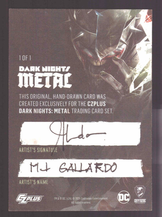 2024 CZX Dark Nights Metal Artist Sketch Trading Card by MJ Gallardo