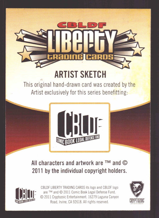 2011 Cryptozoic CBLDF Liberty Artist Sketch Card by Aston Roy Cover   - TvMovieCards.com