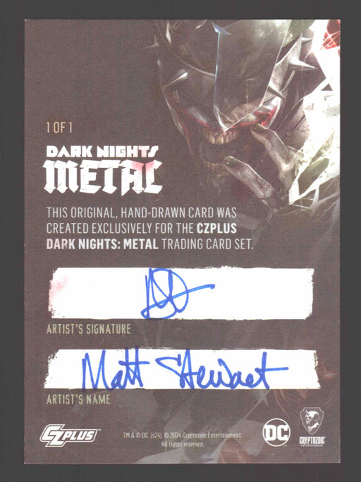 2024 CZX Dark Nights Metal Artist Sketch Trading Card by Matt Stewart - TvMovieCards.com