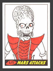 2012 Mars Attacks Heritage Artist Autograph Sketch Trading Card 1/1 Wilson Ramos - TvMovieCards.com