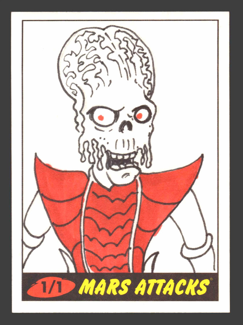 2012 Mars Attacks Heritage Artist Autograph Sketch Trading Card 1/1 Wilson Ramos - TvMovieCards.com
