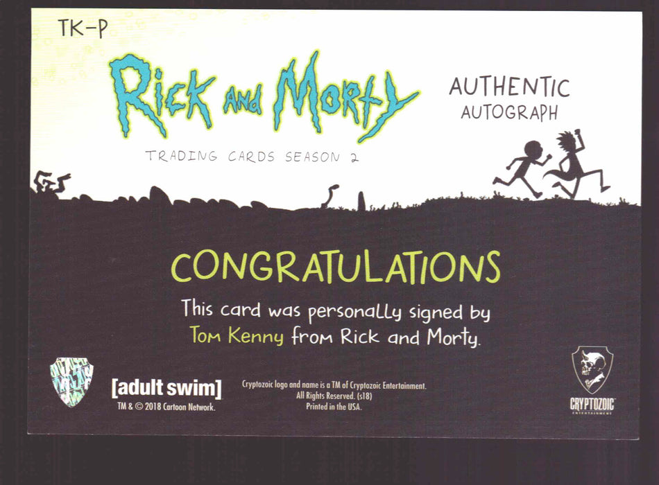 2019 Rick and Morty Season 2 TK-P Tom Kenny as Pencilvester Autograph Card   - TvMovieCards.com