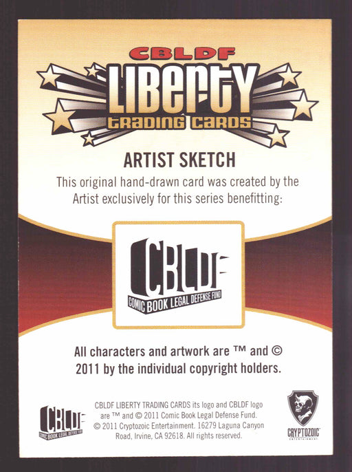 2011 CBLDF Comic Book Legal Defense Fund Liberty Artist Sketch Trading Card - TvMovieCards.com