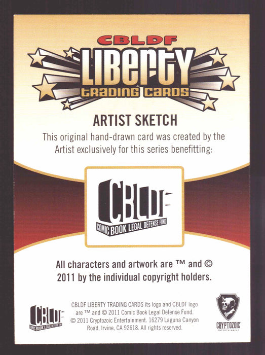 2011 CBLDF Comic Book Legal Defense Fund Liberty Artist Sketch Trading Card - TvMovieCards.com