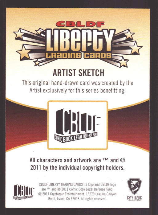 2011 CBLDF Comic Book Legal Defense Fund Liberty Artist Sketch Trading Card   - TvMovieCards.com