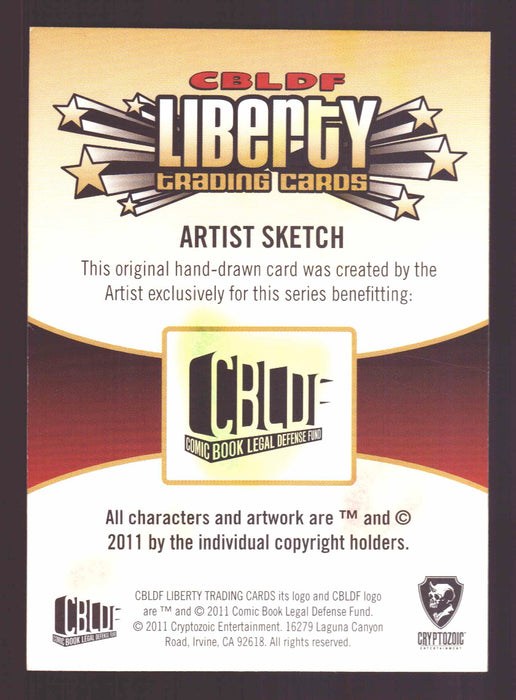 2011 Cryptozoic CBLDF Liberty Artist Sketch Trading Card by Jason Durden   - TvMovieCards.com