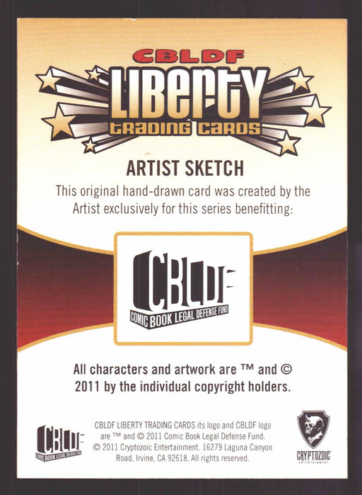 2011 Cryptozoic CBLDF Liberty Artist Sketch Card by Jerry Fleming   - TvMovieCards.com