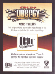2011 Cryptozoic CBLDF Liberty Artist Sketch Card by Peter Kuper - TvMovieCards.com